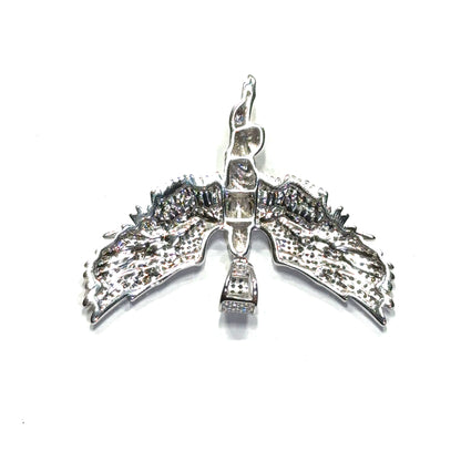 Arms Wide Open Angel Pendant in Sterling Silver or 18k Gold Over Silver with CZs