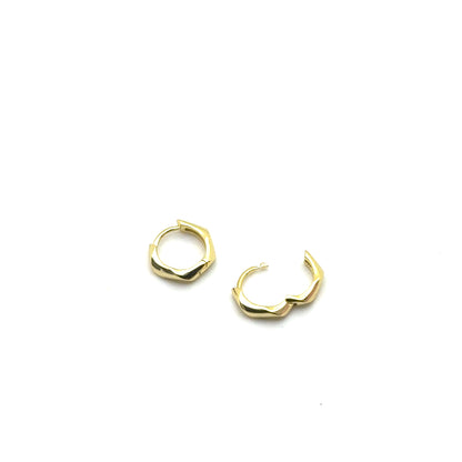 Twisted Huggies in Sterling Silver or 18k Gold Over Silver